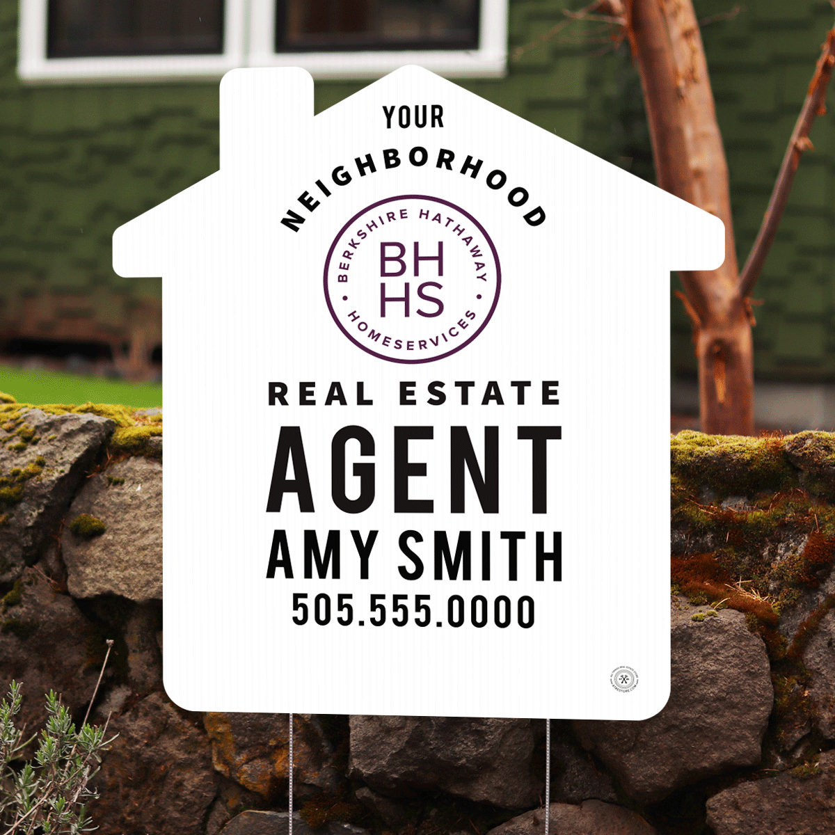 Berkshire Hathaway - Personalized Neighborhood Agent House-Shaped Sign