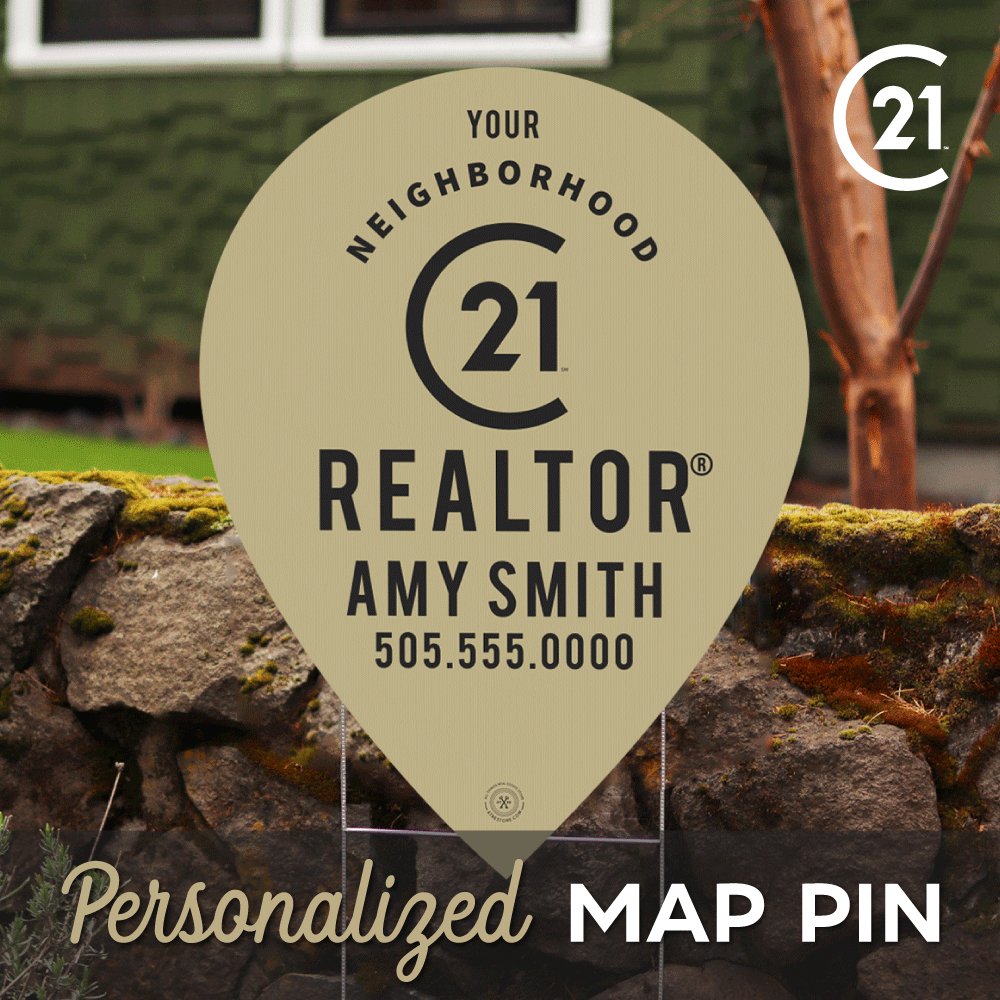 C21 - Personalized Neighborhood Agent Map Pin - All Things Real Estate
