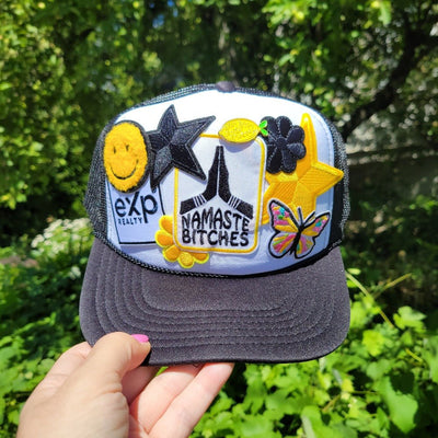 Foam Trucker Hat - EXP Realty - Namaste Bitches - Stars - Flowers - Smiley Face - Butterfly - Easy Peasy Lemon Squeezy Enamel Pin - All Things Real Estate