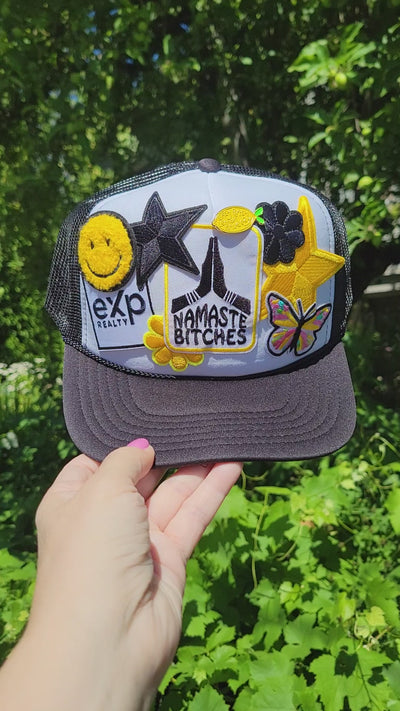 Foam Trucker Hat  - EXP Realty - Namaste Bitches - Stars - Flowers - Smiley Face - Butterfly - Easy Peasy Lemon Squeezy Enamel Pin