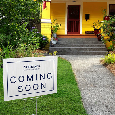 Sotheby's Coming Soon - Minimal - Yard Sign - All Things Real Estate
