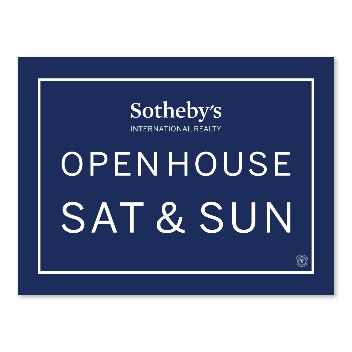 Sotheby's Open House SAT & SUN Minimal - Yard Sign - All Things Real Estate